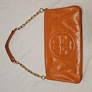 Tory Burch leather fold over bag
